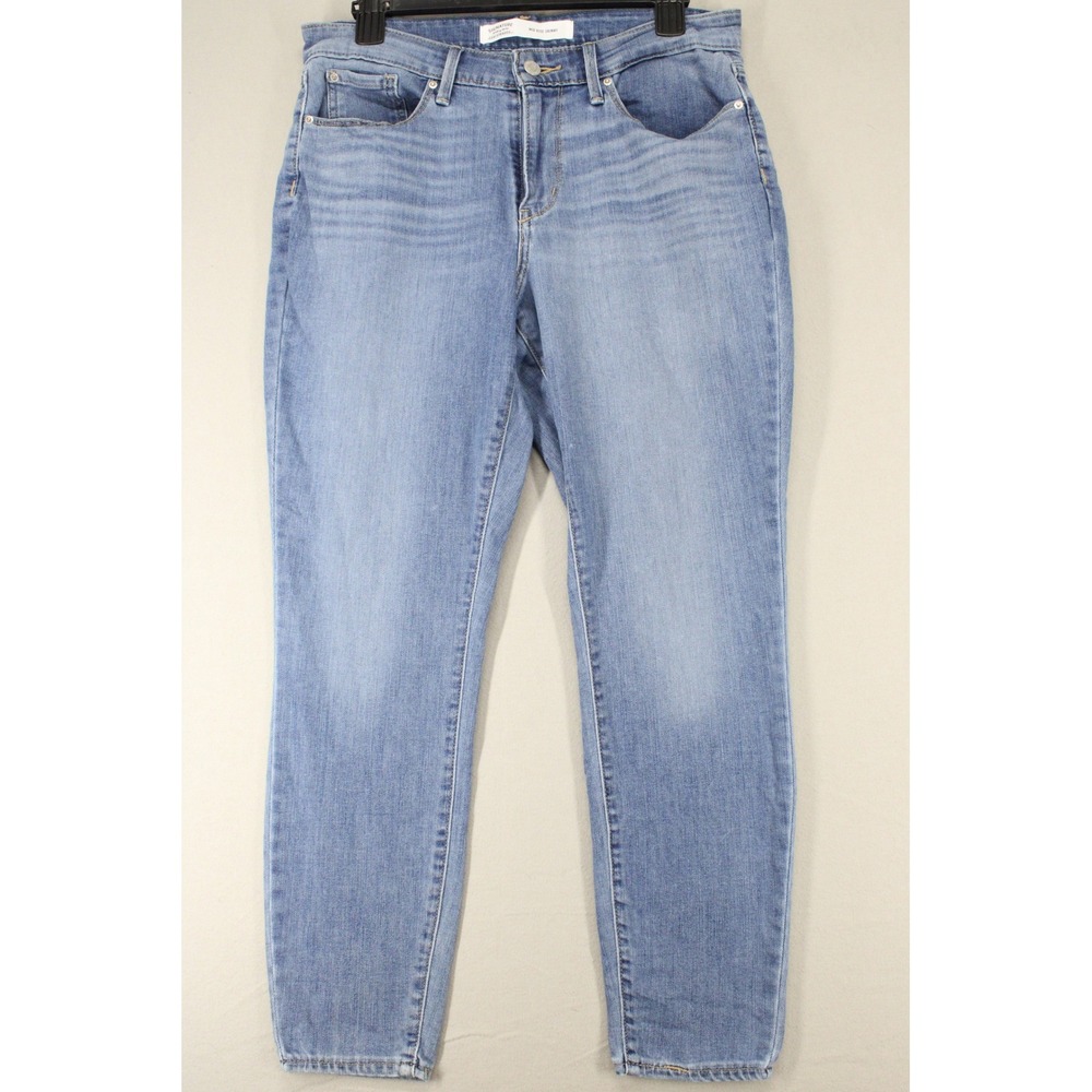 Signature Levi Strauss Mid Rise Skinny Jeans Womens 10S Blue Denim Casual Preppy